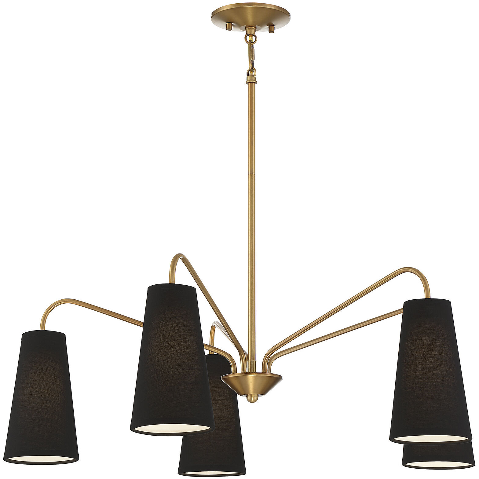 Edgewood 5 Light 32 inch Warm Brass Chandelier Ceiling Light, Essentials