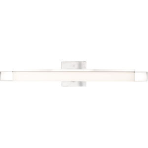 Soho LED 27.5 inch Black with Brushed Nickel Vanity Light Wall Light in Chrome