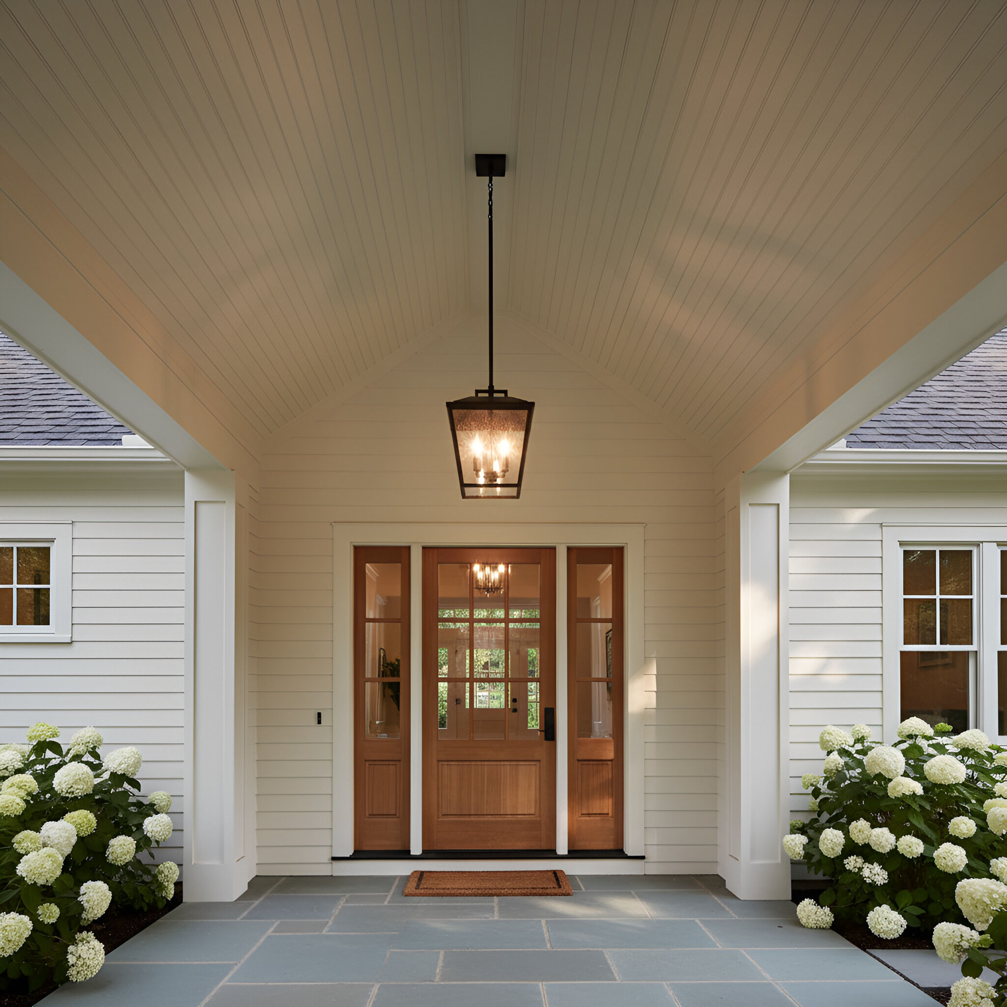 Drew & Jonathan Kennewick 2 Light 9 inch Antique Bronze Outdoor Pendant Lantern, Medium