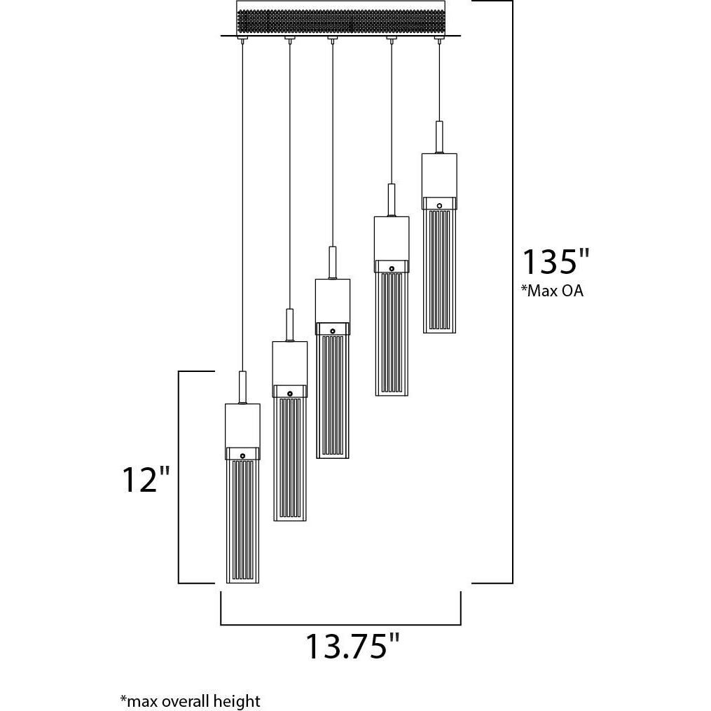 Fizz III LED 13.75 inch Polished Chrome Multi-Light Pendant Ceiling Light