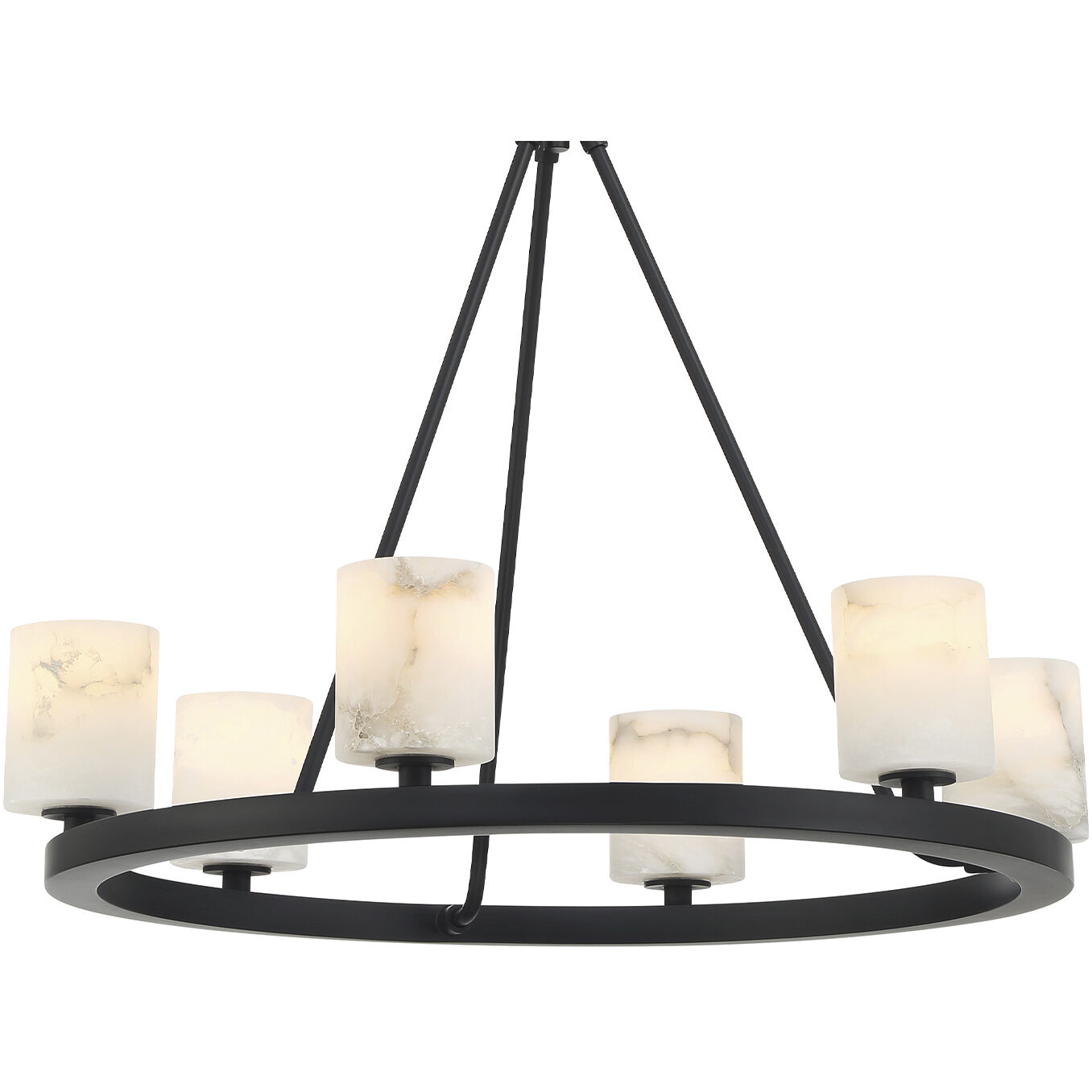 Aragon 6 Light 22.75 inch Matte Black Chandelier Ceiling Light