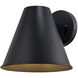 Smith LED 8 inch Textured Black Outdoor Wall