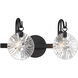 Addison 2 Light 16 inch Black Bathroom Vanity Light Wall Light