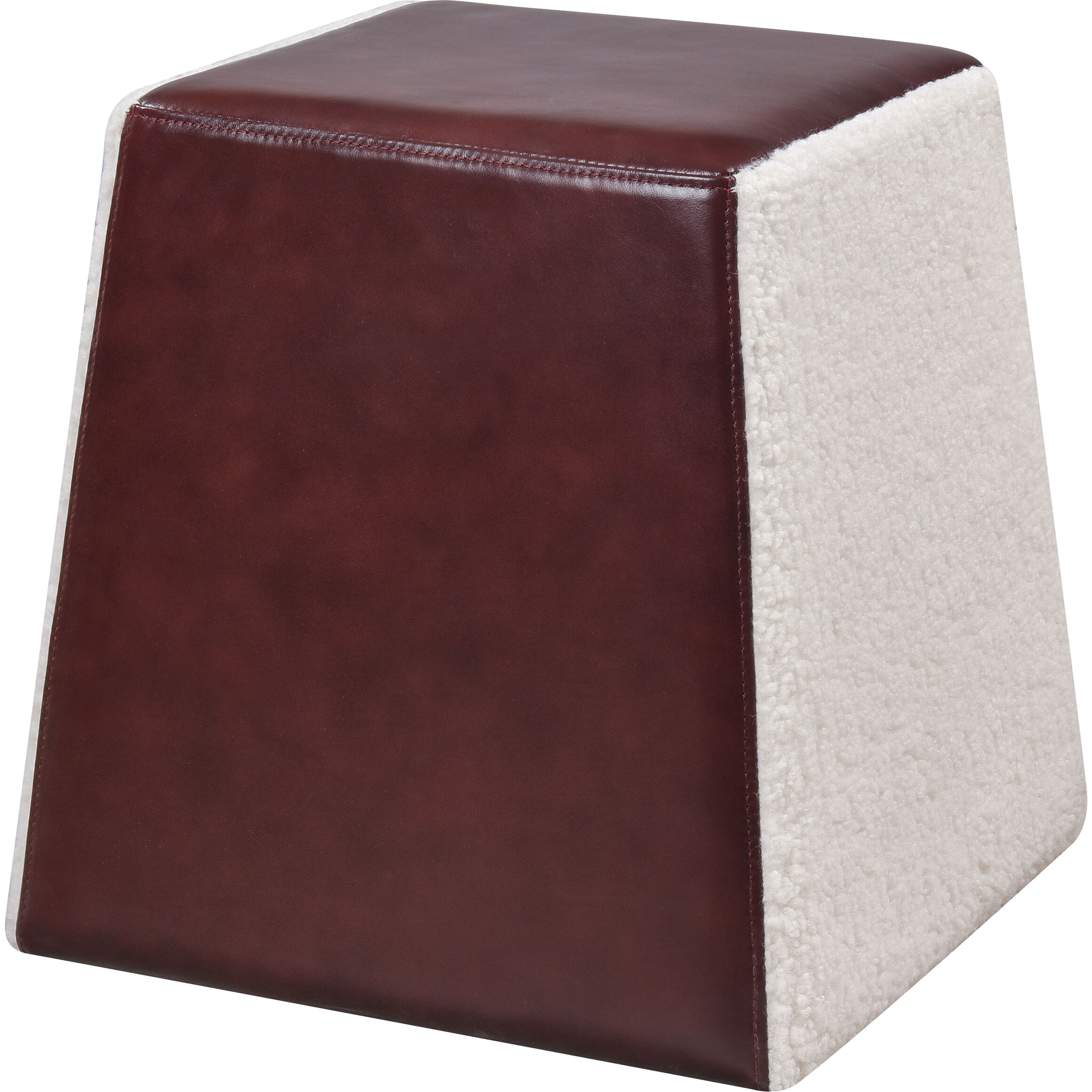 Polina 18 inch Brown with White Accent Stool