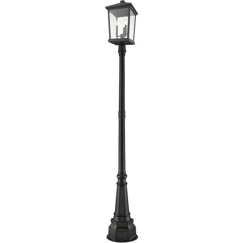 Beacon 3 Light 93.75 inch Black Outdoor Post Mounted Fixture in 28