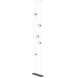Abacus LED 27.5 inch Dark Smoke Floor to Ceiling Plug-In Lamp Ceiling Light in Opal, Floor to Ceiling