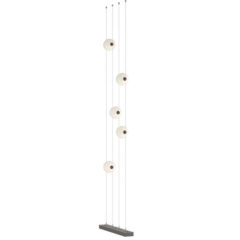 Abacus LED 27.5 inch Dark Smoke Floor to Ceiling Plug-In Lamp Ceiling Light in Opal, Floor to Ceiling