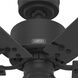 Gilrock 52 inch Matte Black with Golden Maple/Matte Black Blades Ceiling Fan