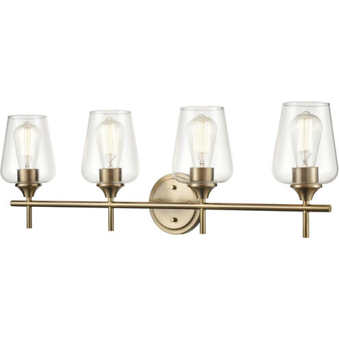 Ashford 4 Light 31 inch Modern Gold Vanity Light Wall Light