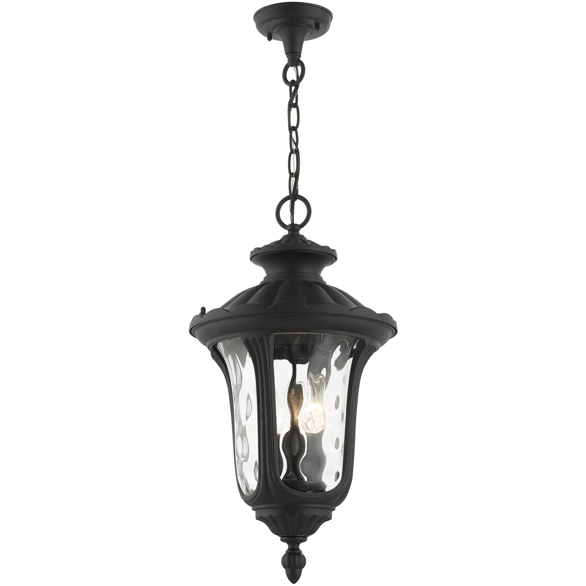Oxford 3 Light 11 inch Textured Black Outdoor Pendant Lantern