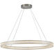 Chevron LED 39.37 inch Brushed Nickel Pendant Ceiling Light