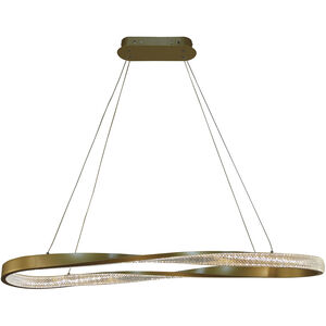 Oakley LED 40 inch Brushed Gold Dining Chandelier Ceiling Light