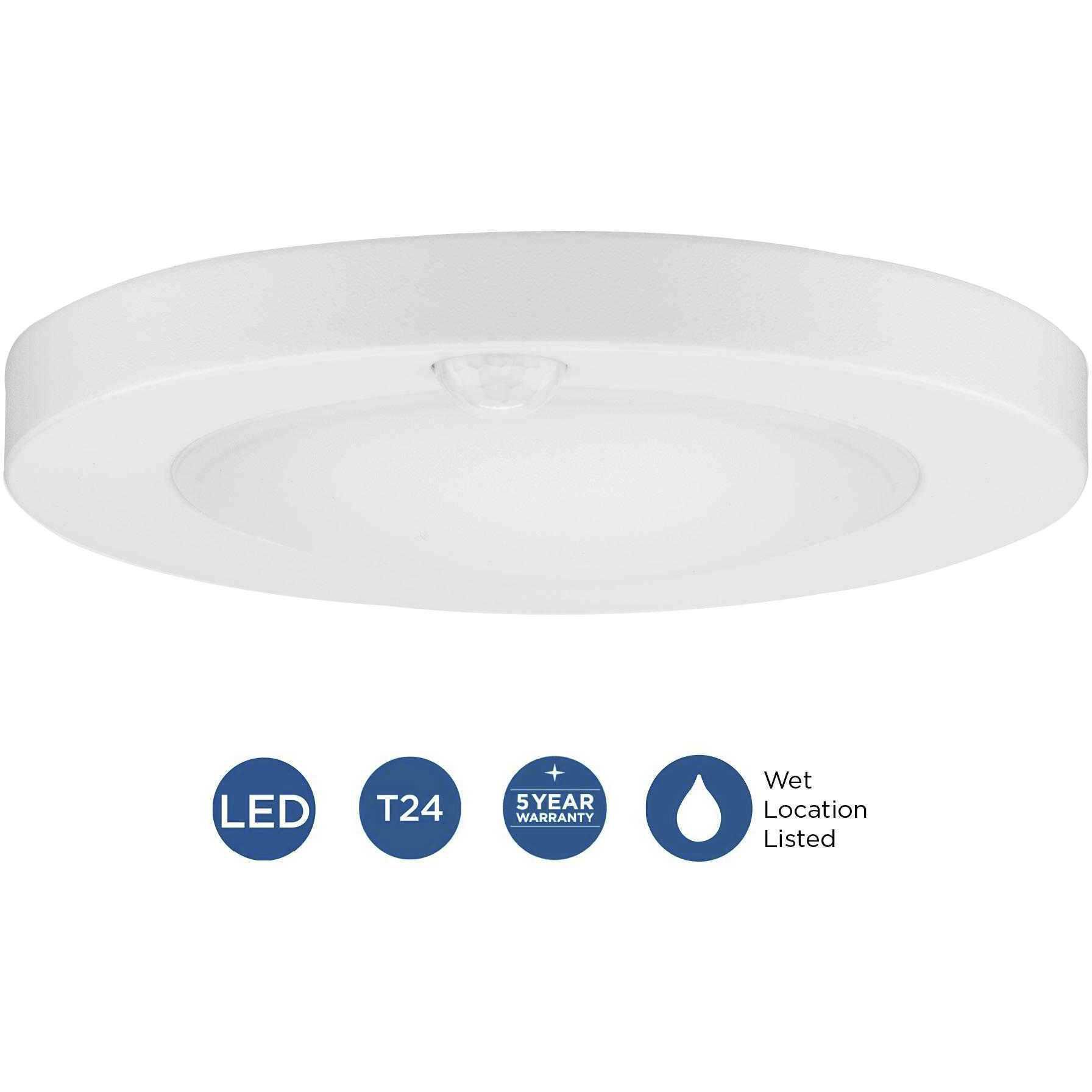 Standby LED LED 7.72 inch Satin White Surface Mount Light with Motion Detection Ceiling Light, Progress LED