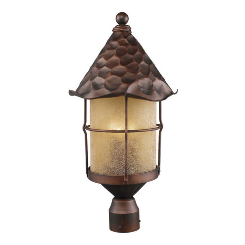 Greenville 3 Light 23.5 inch Antique Copper Outdoor Post Light