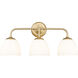 Dorinda Vanity Wall Light in Brushed Champagne Brass