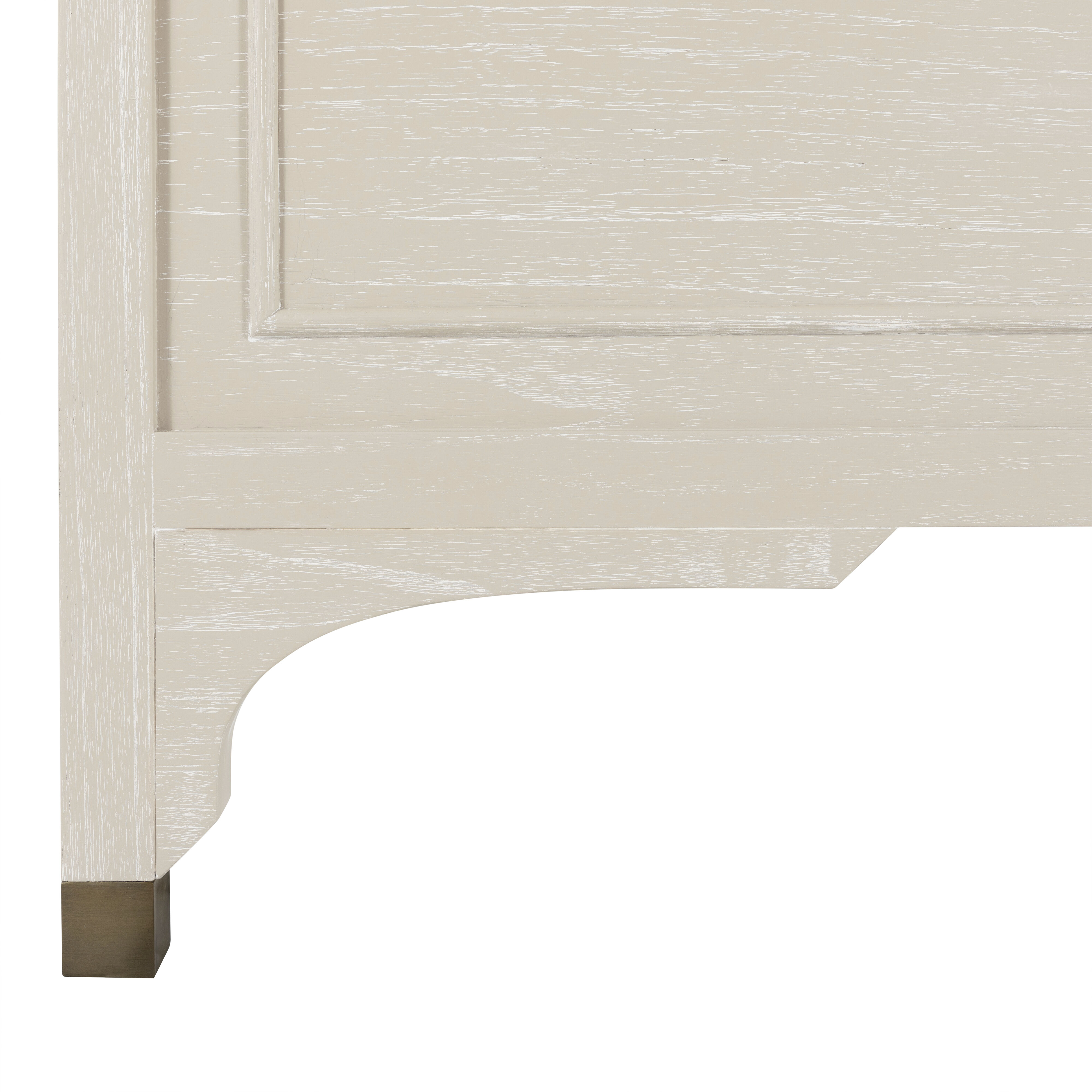 Alexandra Cerused White and Stained Gold King Bed