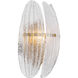 Marclaire 1 Light 9.25 inch Legacy Brass Wall Sconce Wall Light in Clear Textured Handmade Glass