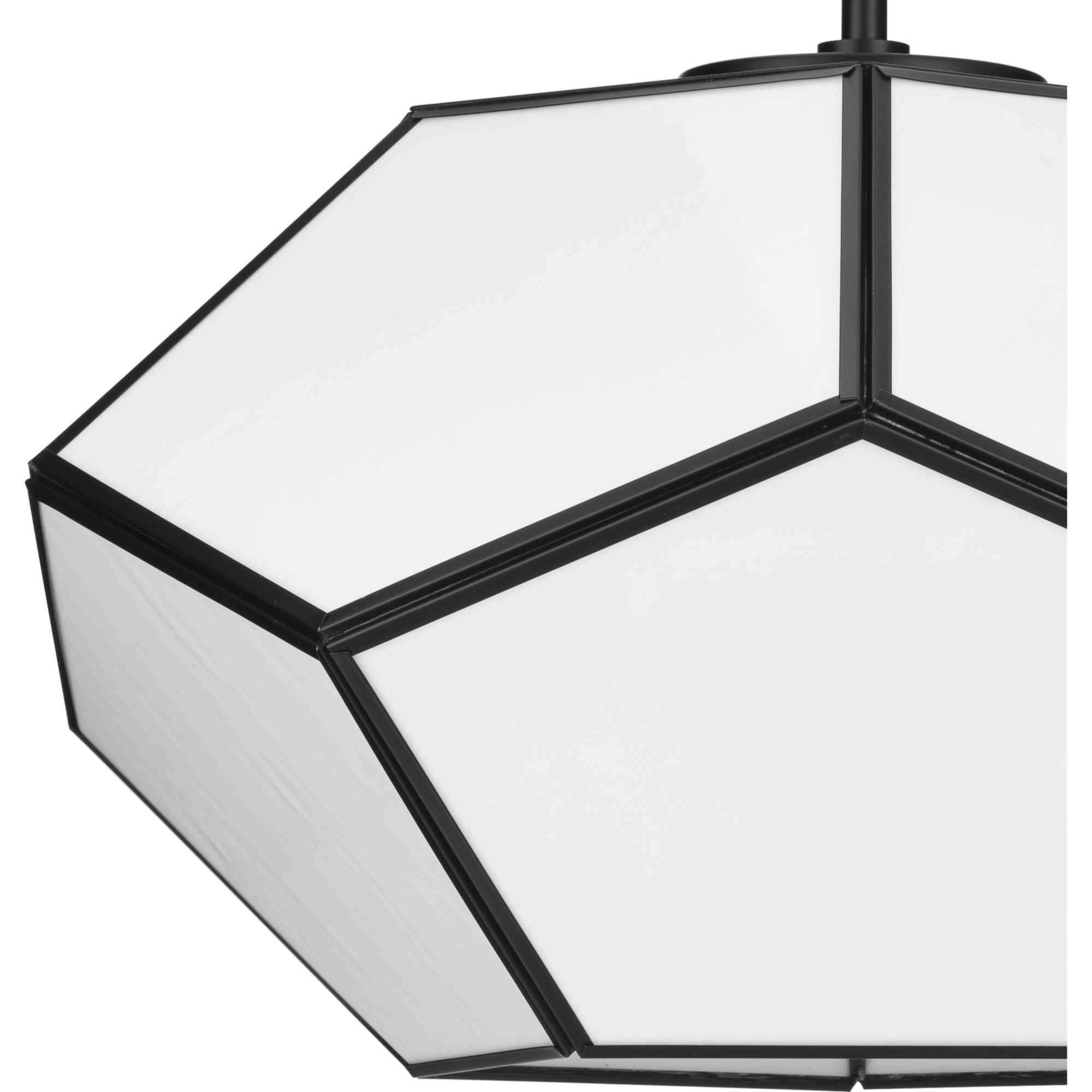 Latham 3 Light 18 inch Matte Black Semi-Flush Mount Ceiling Light