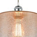 Ballston Large Cobbleskill LED 9 inch White and Polished Chrome Mini Pendant Ceiling Light in Mercury Glass, Ballston