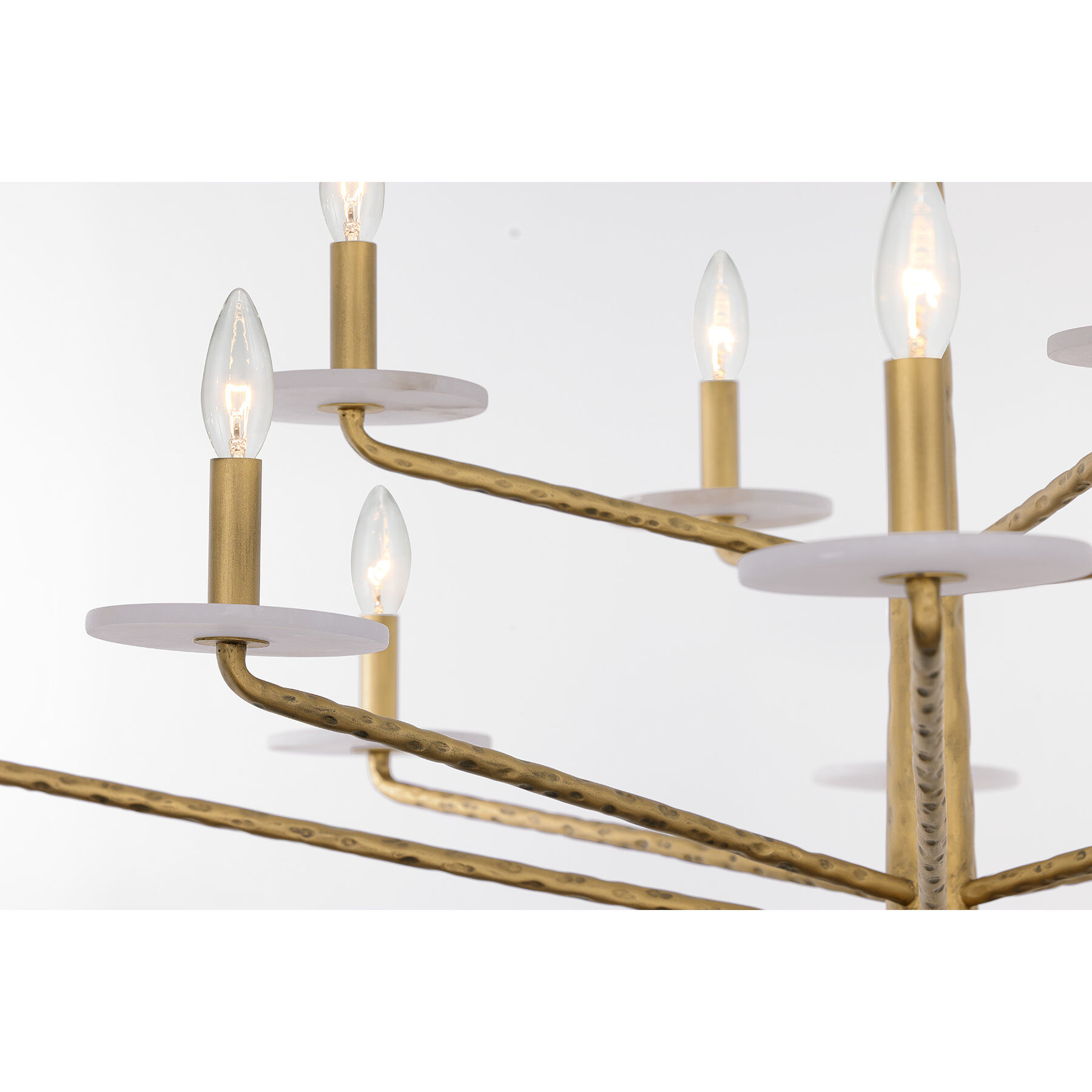 Judi 12 Light 48 inch Distressed Gold Chandelier Ceiling Light