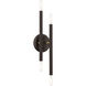 Soho 4 Light 5 inch Bronze with Antique Brass Accents ADA Sconce Wall Light