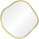 Nucleus 36 X 36 inch Clear and Satin Brass Wall Mirrors, Set of 3