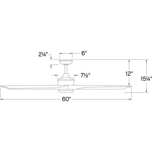 Sculpt 60 inch Matte White Fan