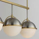 Duke 4 Light 42 inch Satin Nickel and Satin Brass Linear Pendant Ceiling Light