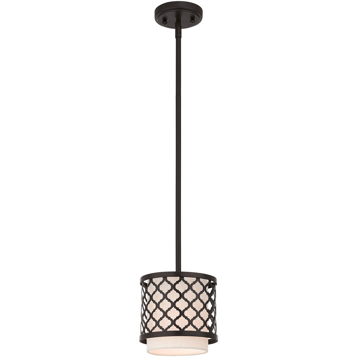 Arabesque 1 Light 7 inch English Bronze Mini Pendant Ceiling Light