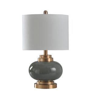 Signature 22 inch 100 watt Copper and Grey Table Lamp Portable Light