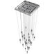 Aspen LED 28 inch Polished Chrome Multi Port Pendant Ceiling Light in Bubbled