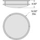 Solero II LED 14 inch Brushed Steel Flush Mount Ceiling Light