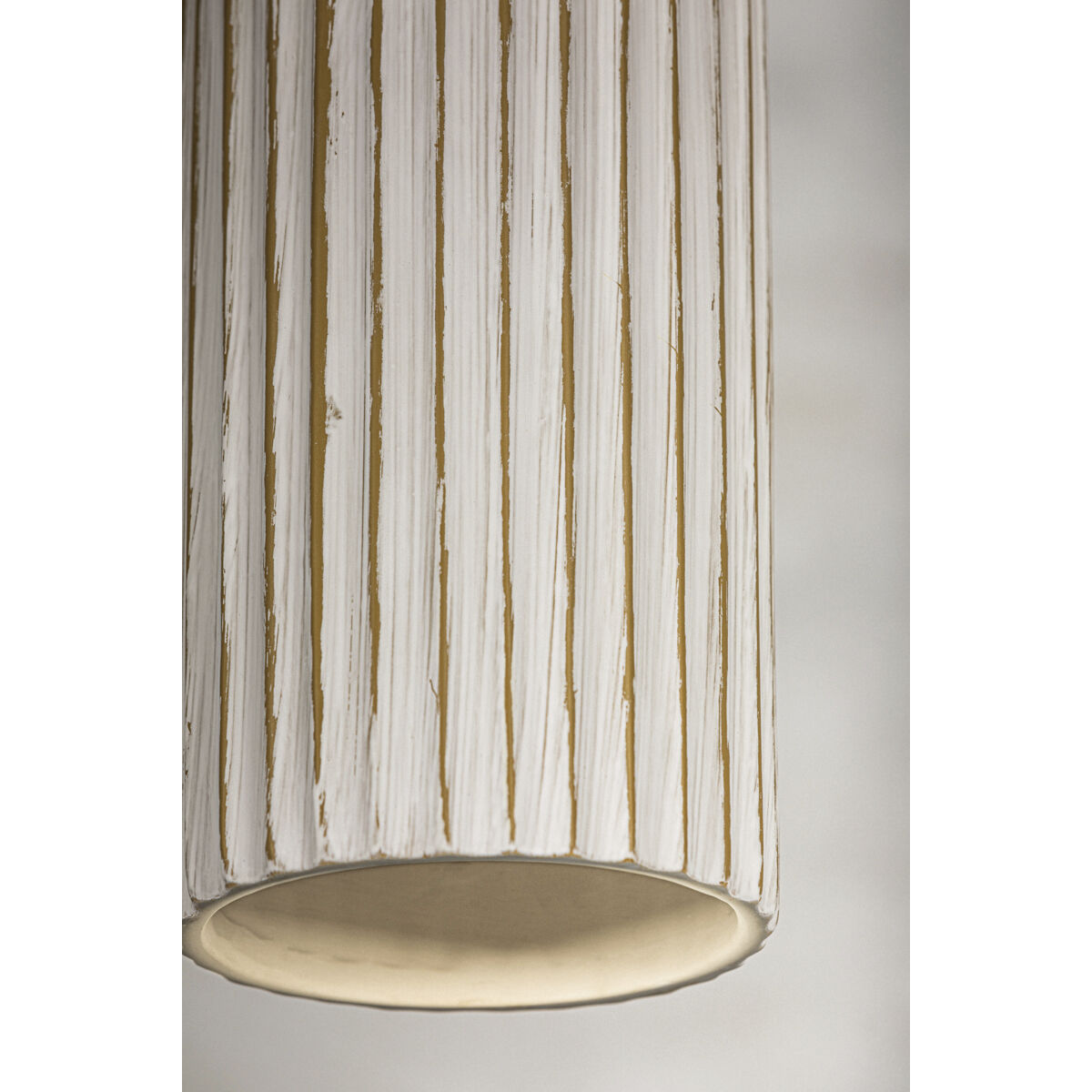 Corissa 1 Light 5 inch Aged Brass and Ceramic Whitewash Bisque Pendant Ceiling Light