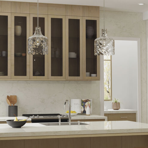 Elijah 1 Light 12 inch Brushed Nickel Pendant Ceiling Light