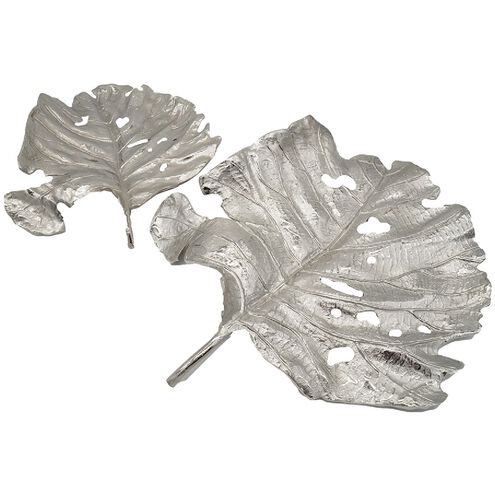 Leaf Silver Wall Accent