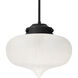 Mira 1 Light Black Cord Pendant Ceiling Light
