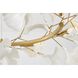 Canada 8 Light 31.5 inch Brass and Matte White Chandelier Ceiling Light