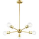 Lansdale 5 Light 19 inch Polished Brass Chandelier Ceiling Light