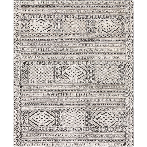 Tunus 144 X 36 inch Black/Off-White/Charcoal Rug
