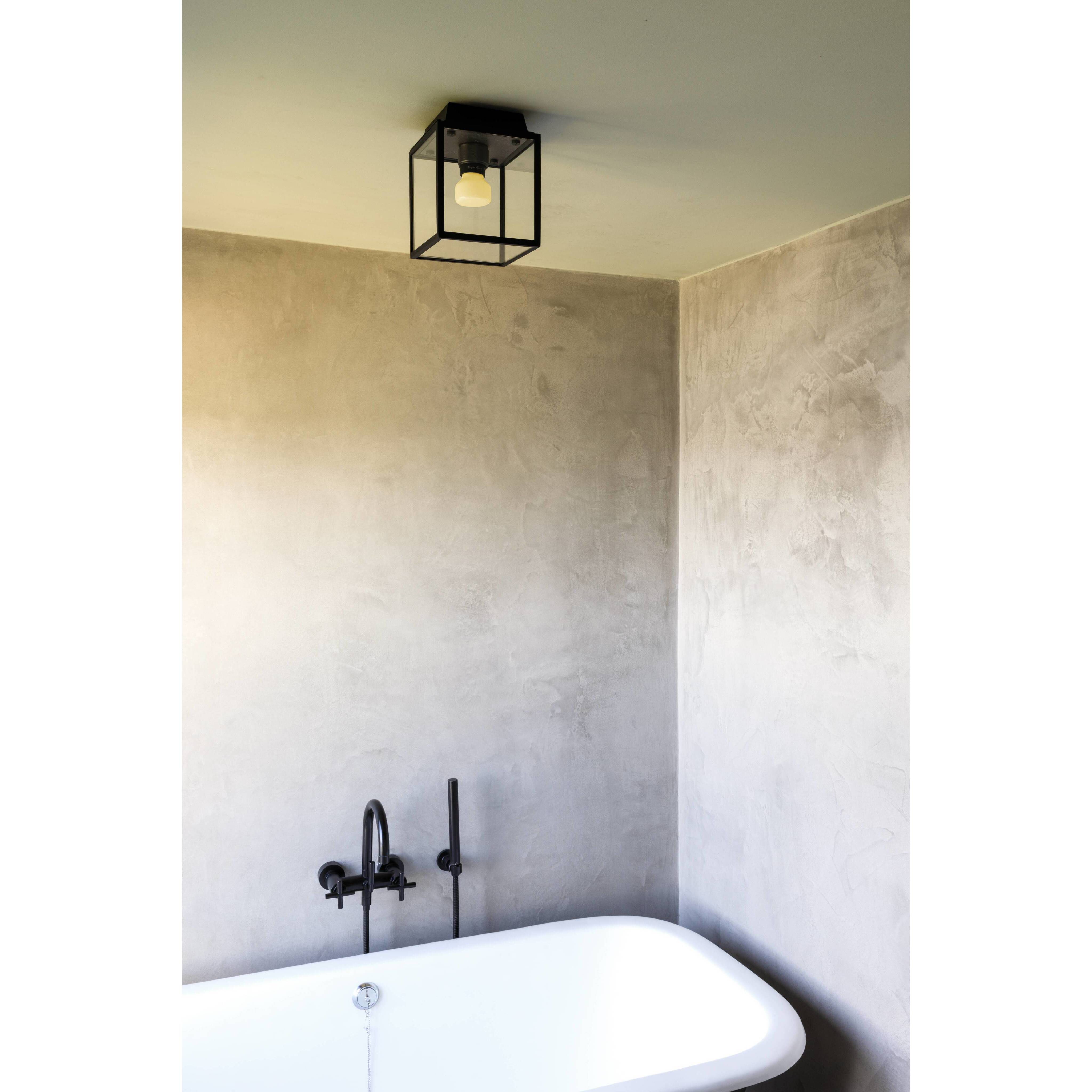 Caged Wet LED 6.81 inch Gun Metal Outdoor Semi-Flush Mount