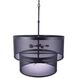 Mesh 9 Light 36 inch Flat Black Pendant Ceiling Light