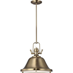 Stone Street 2 Light 17.25 inch Satin Brass Pendant Ceiling Light