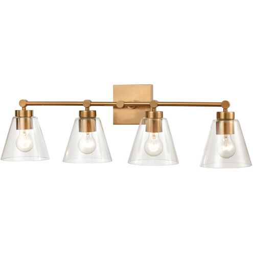 East Point 4 Light 33 inch Satin Brass Vanity Light Wall Light
