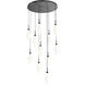 Fiori LED Matte Black Multi-Port Ceiling Light, Round Multi-Port