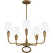 Mallory 5 Light 26 inch Weathered Brass Chandelier Ceiling Light