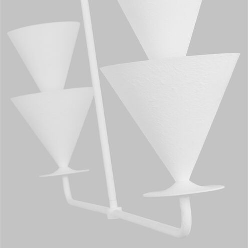 Christiane Lemieux Cornet 2 Light 42 inch Cast Plaster Linear Chandelier Ceiling Light