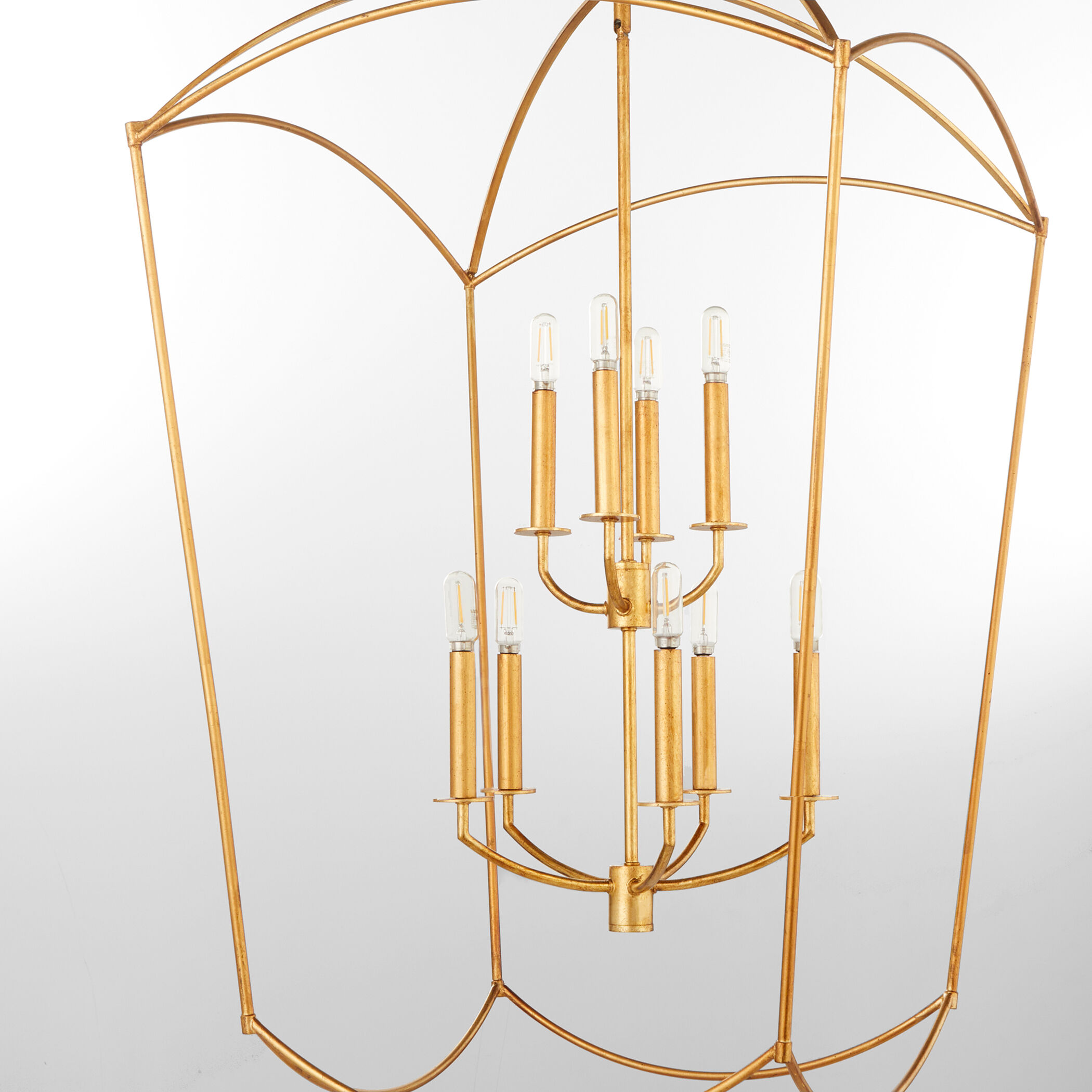 Mantle 9 Light 24.25 inch Gold Leaf Entry Ceiling Light