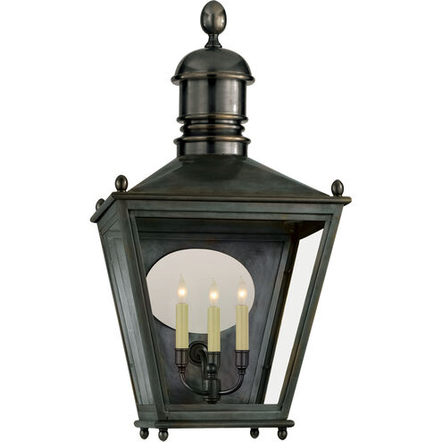 Chapman & Myers Sussex3 3 Light 31 inch Bronze Outdoor Wall Lantern, Large