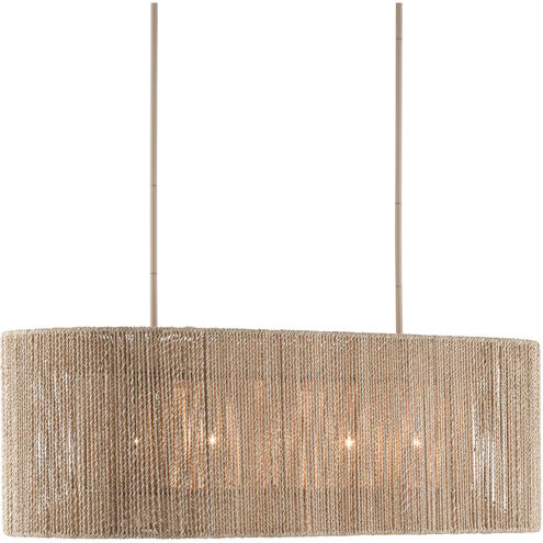 Mereworth 5 Light 42.25 inch Natural Rope/Beige Chandelier Ceiling Light