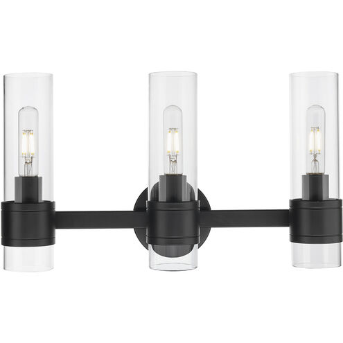 Downtown Urban Arden 3 Light 19 inch Matte Black Bath Vanity Light Wall Light